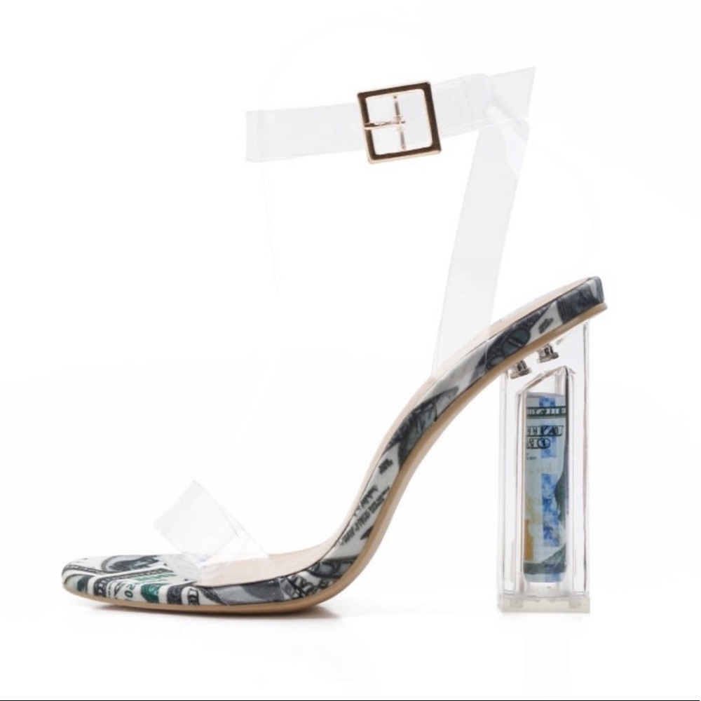 "Motivation" Transparent Heels - Picture 2 of 8
